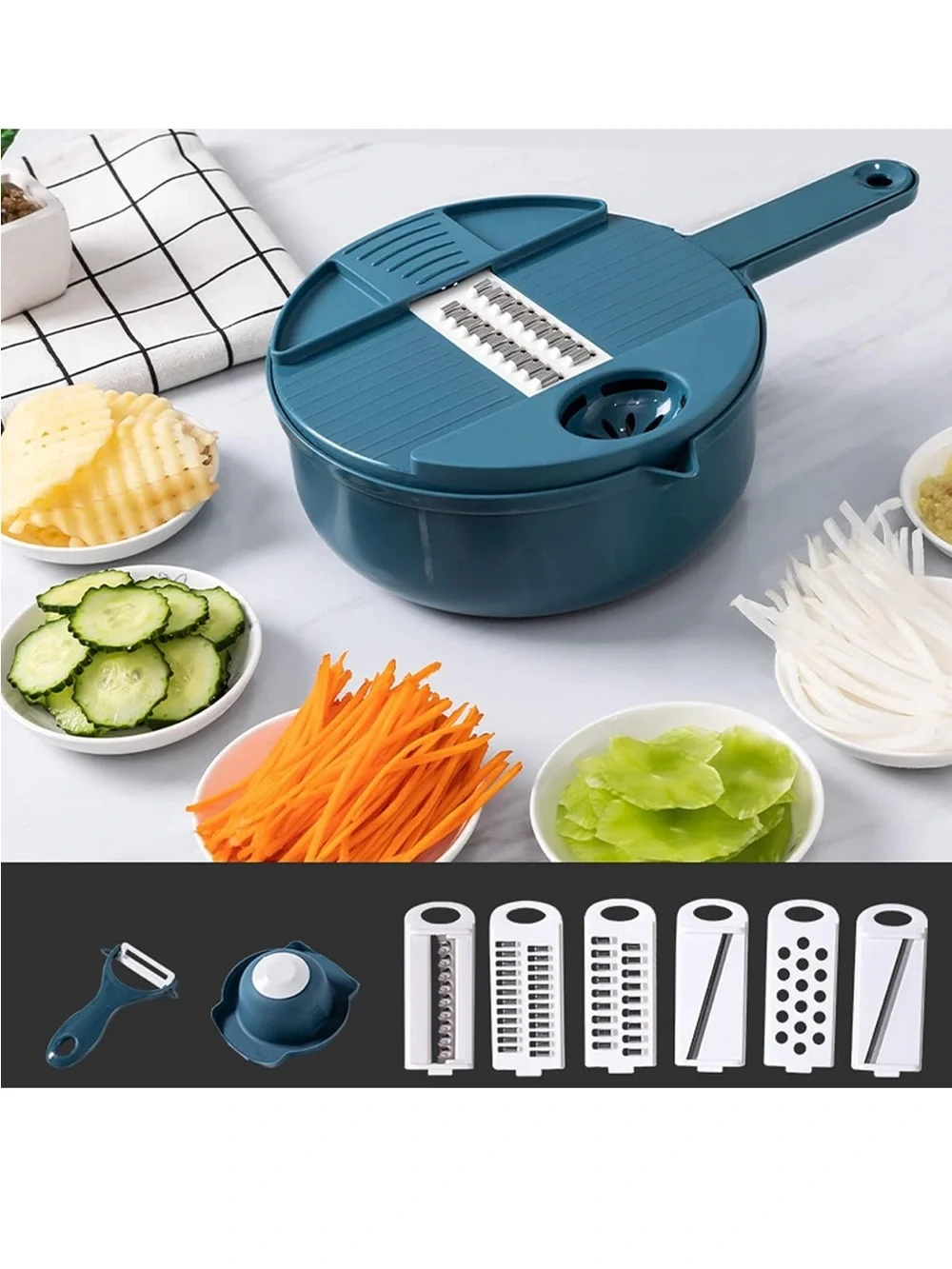 12 in 1 Manual Vegetable Cutter Tool Kitchen Vegetable Slicers Cutter